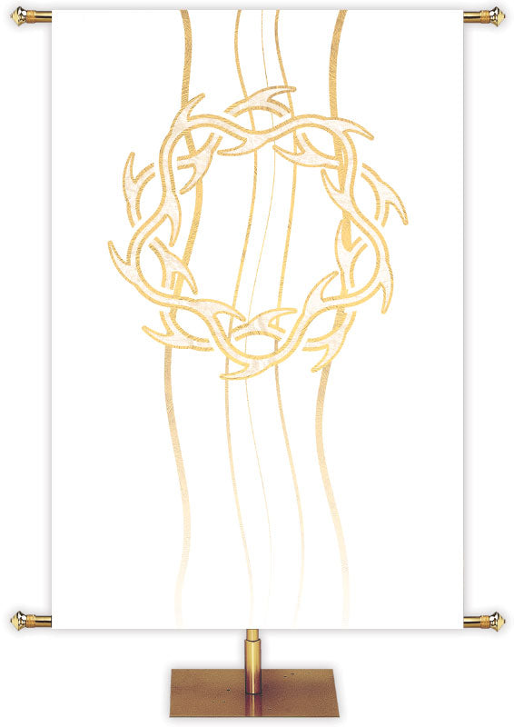 Custom Banner Experiencing God Symbols Crown of Thorns - Custom Liturgical Banners - PraiseBanners