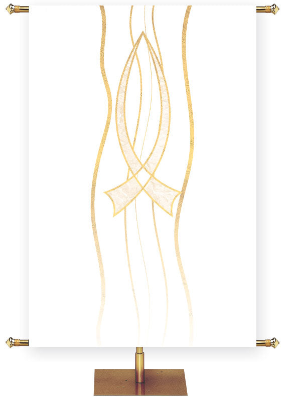 Custom Banner Experiencing God Symbols Fish - Custom Liturgical Banners - PraiseBanners