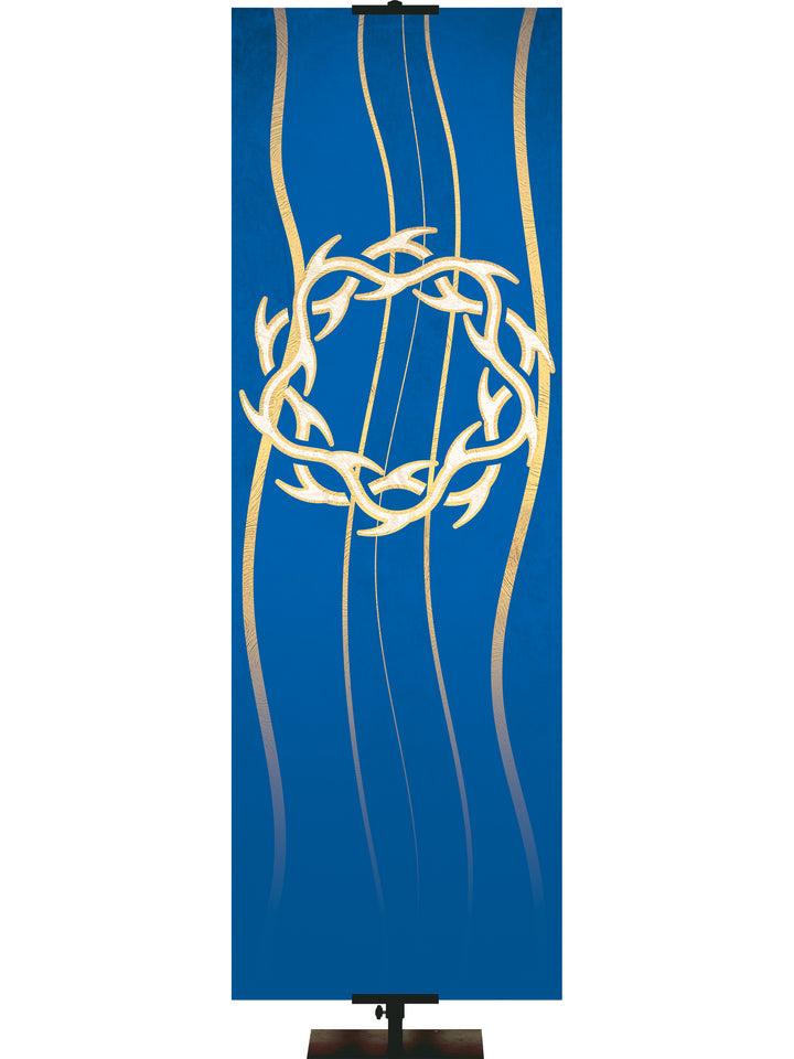 Custom Banner Experiencing God Symbols Crown of Thorns - Custom Liturgical Banners - PraiseBanners