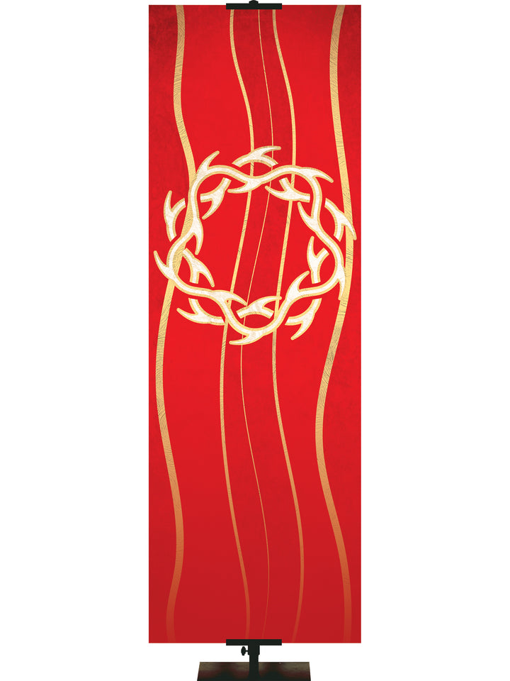 Custom Banner Experiencing God Symbols Crown of Thorns - Custom Liturgical Banners - PraiseBanners