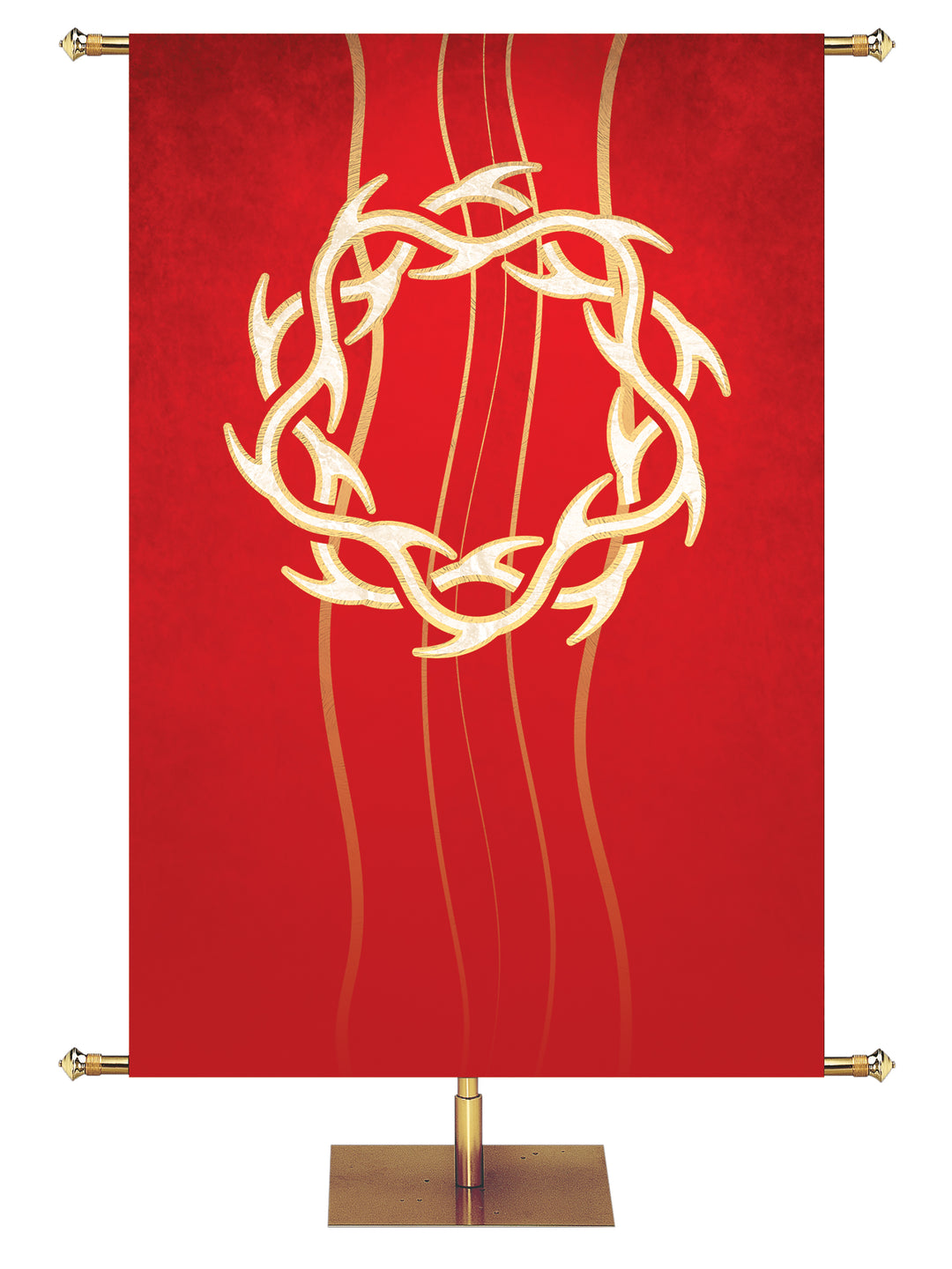 Custom Banner Experiencing God Symbols Crown of Thorns - Custom Liturgical Banners - PraiseBanners