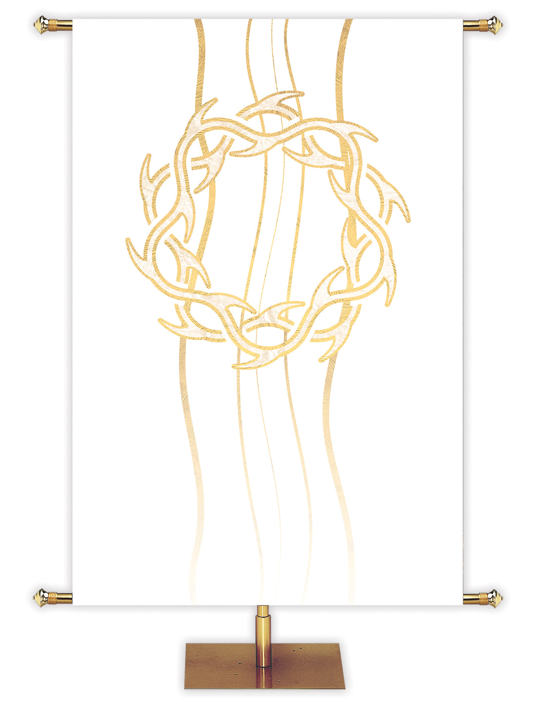 Custom Banner Experiencing God Symbols Crown of Thorns - Custom Liturgical Banners - PraiseBanners