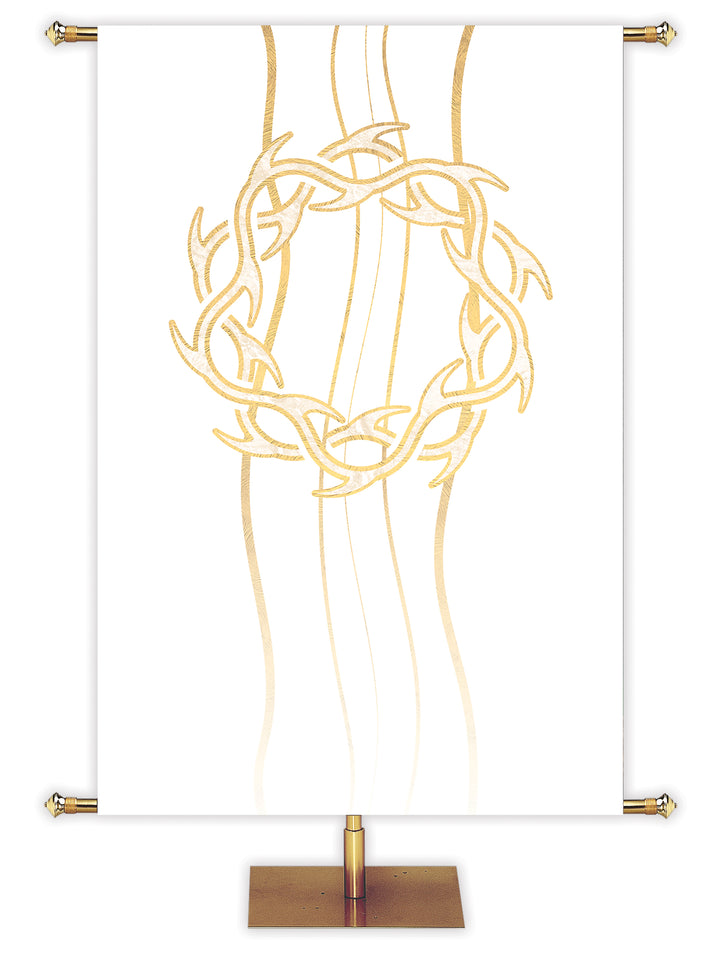 Custom Banner Experiencing God Symbols Crown of Thorns - Custom Liturgical Banners - PraiseBanners