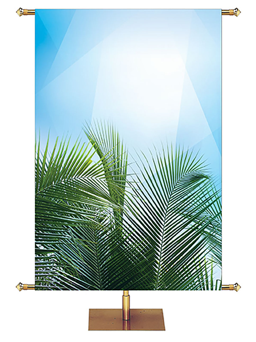 Custom Easter Light Banner Palms Right - Custom Easter Banners - PraiseBanners