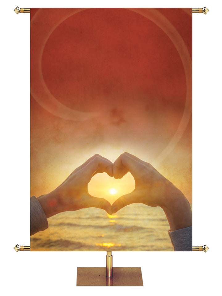 Heart and Hands Custom Banner - Custom Year Round Banners - PraiseBanners