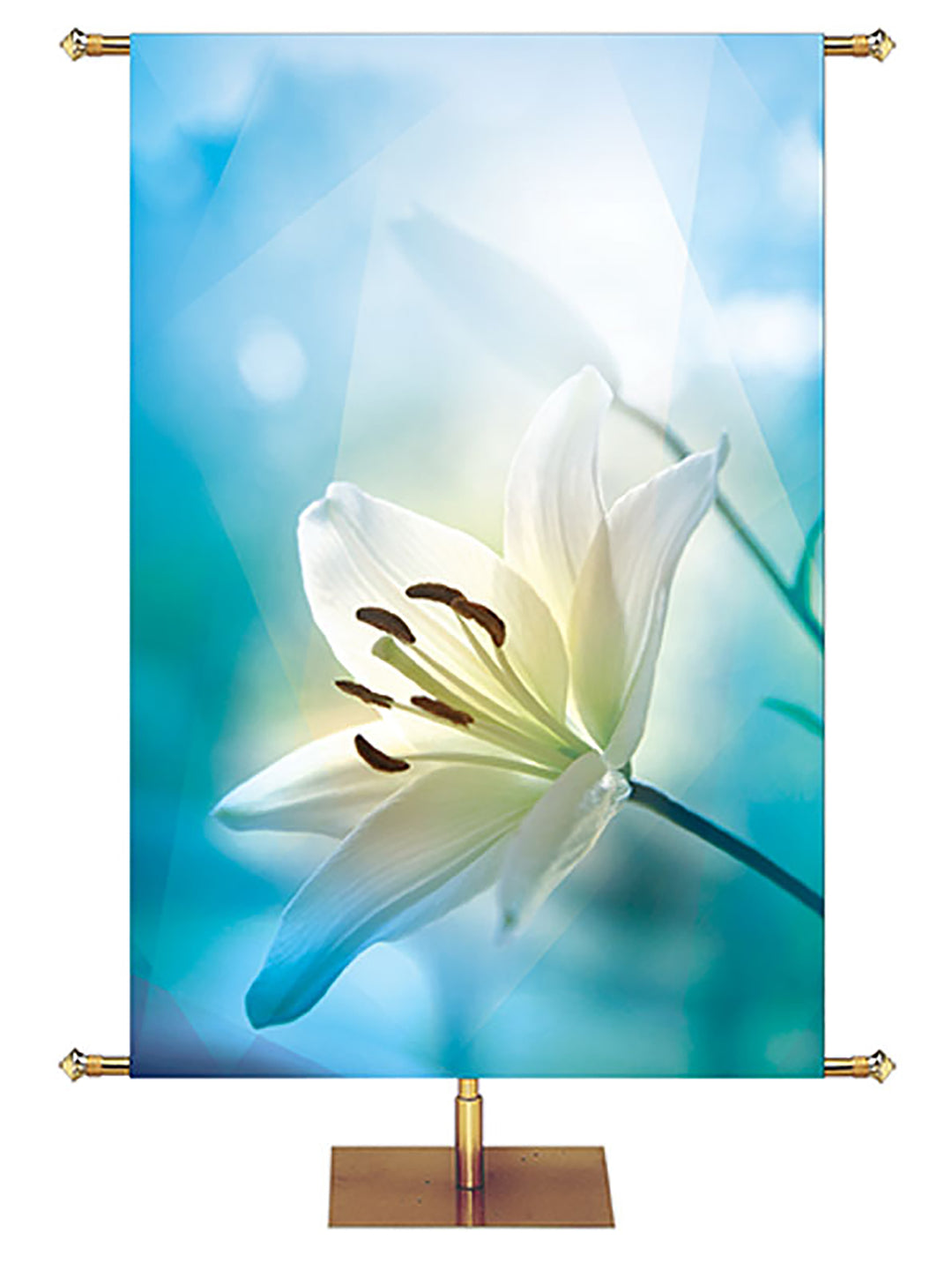 Custom Easter Light Banner Lily Right - Custom Easter Banners - PraiseBanners