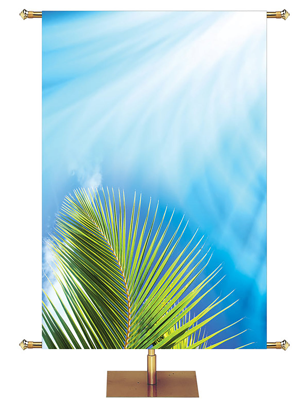 Custom Easter Banner Palm Left - Custom Easter Banners - PraiseBanners