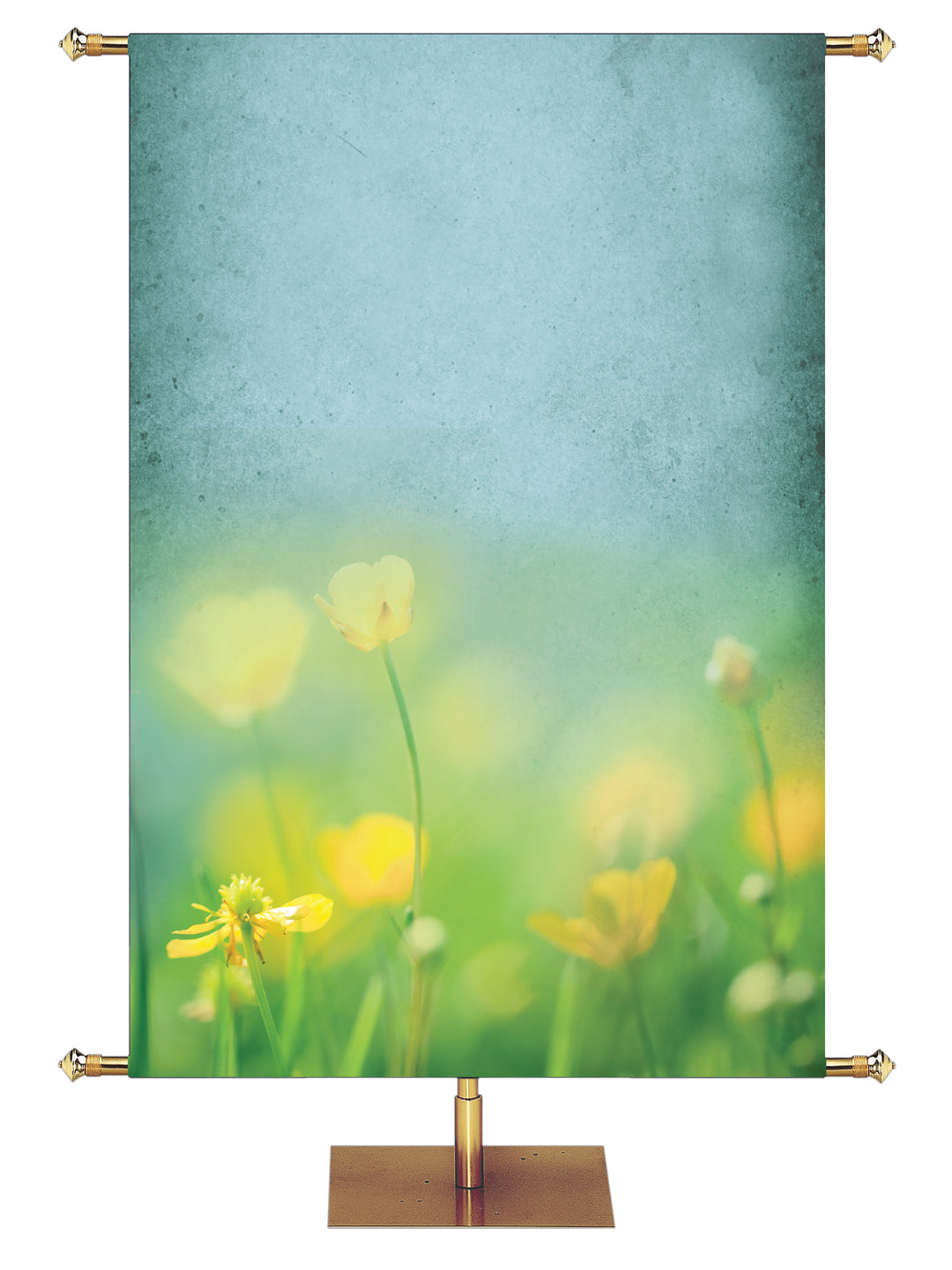 Yellow Flowers Custom Banner Background - Custom Easter Banners - PraiseBanners