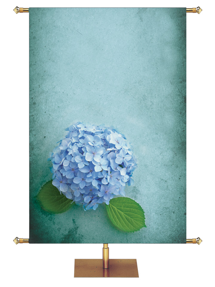 Blue Flowers Custom Banner - Custom Easter Banners - PraiseBanners