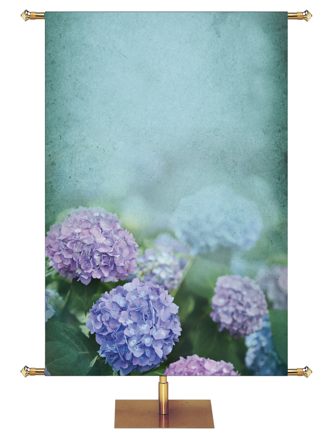 Blue Hydrangea Banner Background - Custom Easter Banners - PraiseBanners