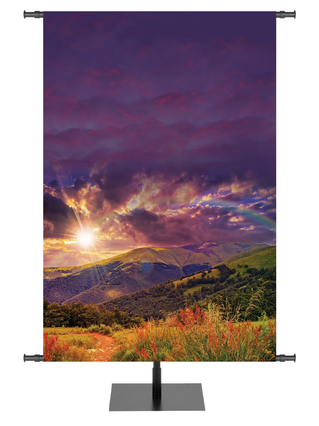 Custom Sunrise on Hills Hope of Spring Banner - Custom Easter Banners - PraiseBanners