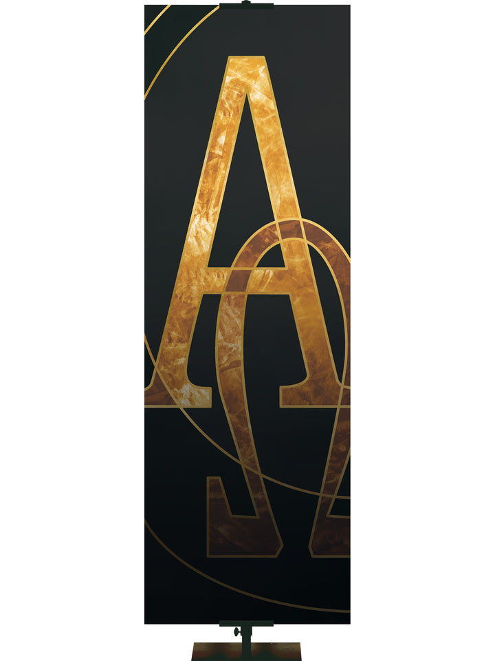 Colors of the Liturgy Custom Banner Alpha Omega - Custom Liturgical Banners - PraiseBanners