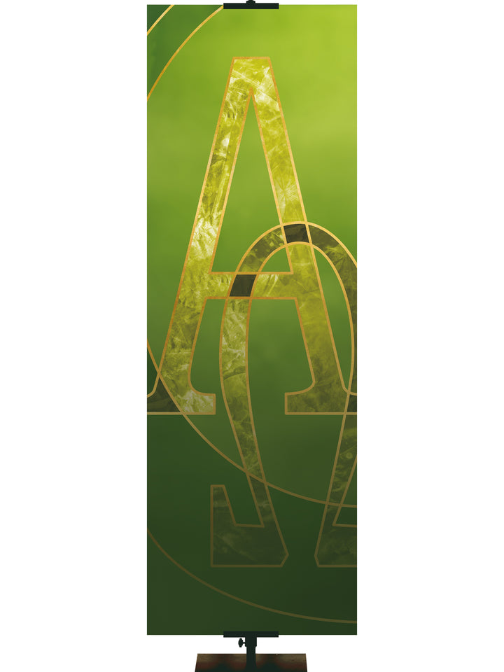 Colors of the Liturgy Custom Banner Alpha Omega - Custom Liturgical Banners - PraiseBanners