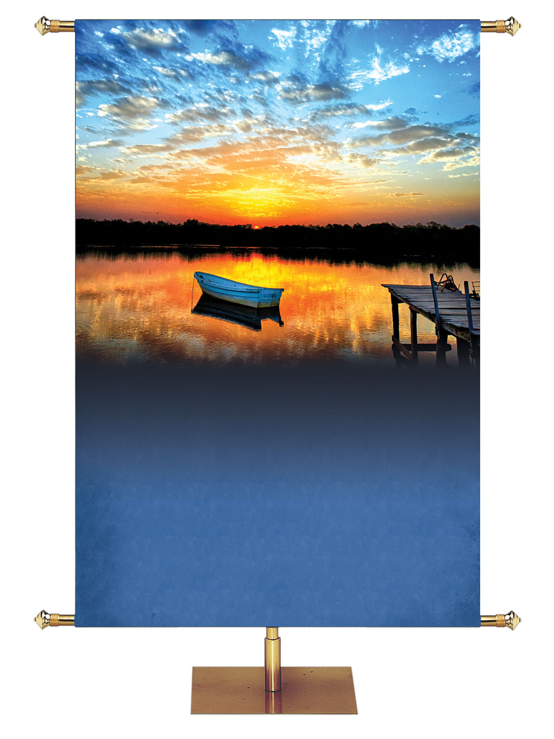 Custom Banner Quiet Meditations He Leads Me - Custom Year Round Banners - PraiseBanners