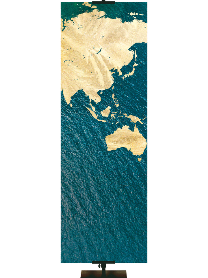 Custom Mission Green Atlas Asia - Custom Mission Banners - PraiseBanners