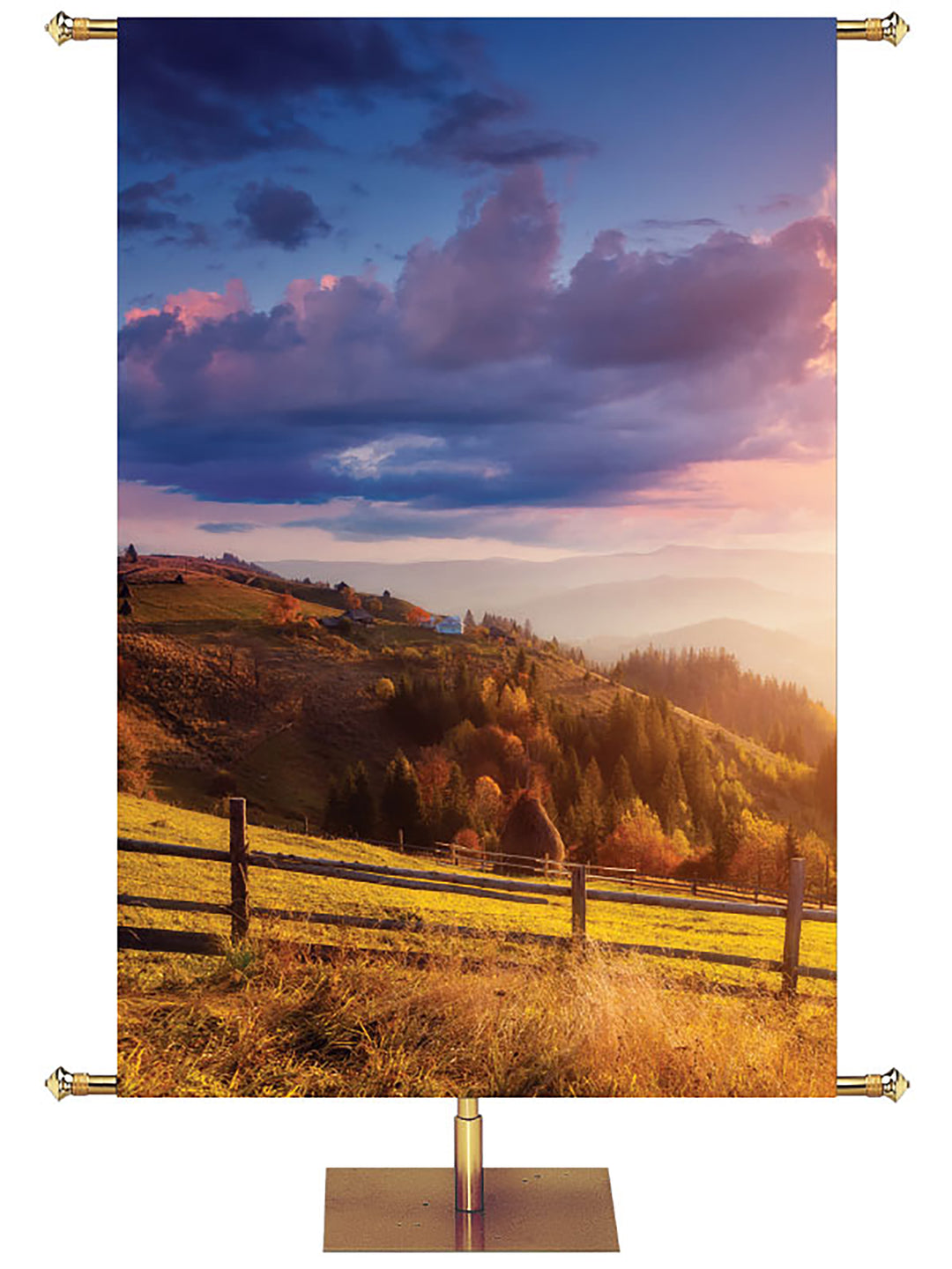 Custom Banner Memories of Autumn Enter His Gates With Thanksgiving - Custom Fall Banners - PraiseBanners