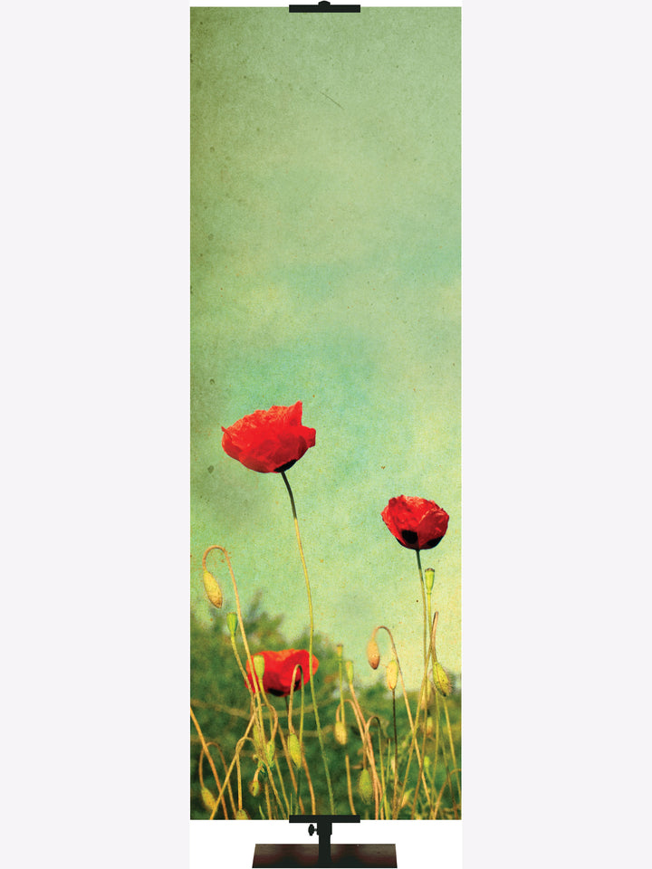 Red Poppies Custom Banner - Custom Easter Banners - PraiseBanners