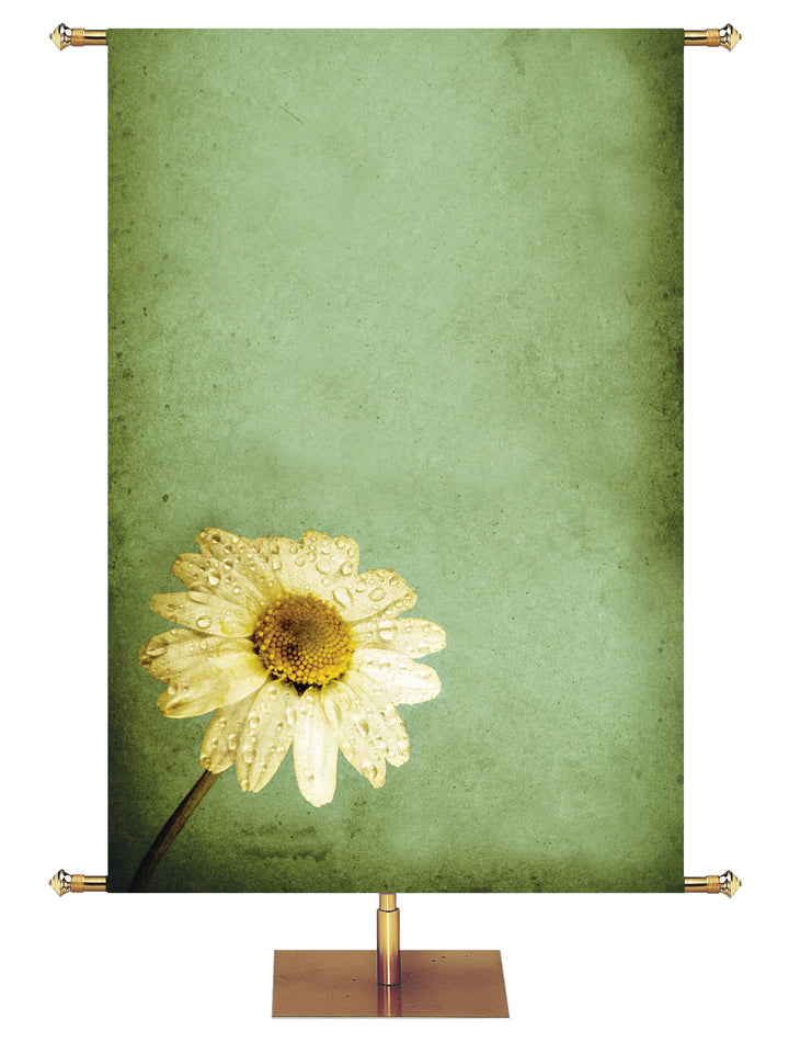 Daisy on Green Custom Banner - Custom Easter Banners - PraiseBanners