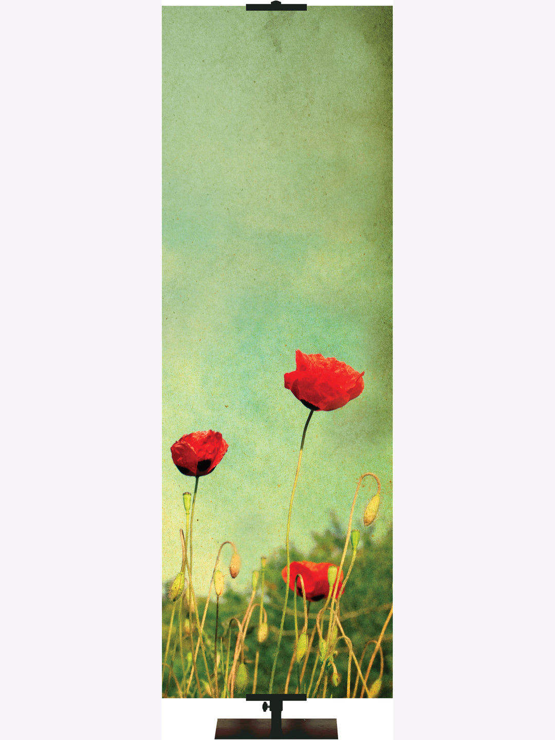 Red Poppy Flowers Custom Banner - Custom Easter Banners - PraiseBanners