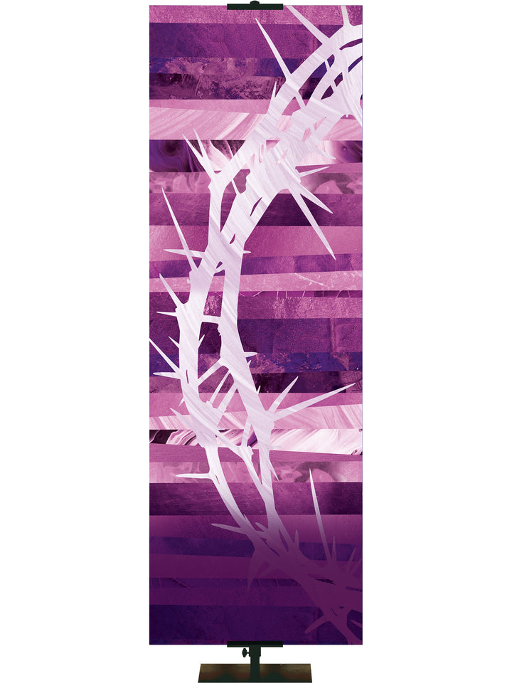 Redeeming Love Crown of Thorns Left Custom Banner - Custom Easter Banners - PraiseBanners