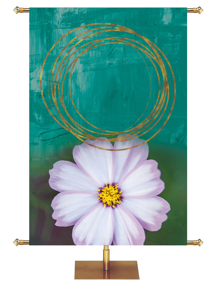 Spring Awakenings Cosmos Flower Close-Up Custom Banner - Custom Easter Banners - PraiseBanners