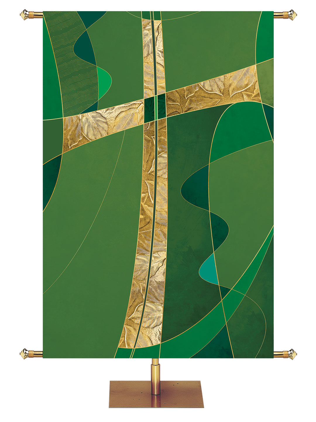 Symbols of Worship Custom Banner Cross in Blue, Green, Purple and Red