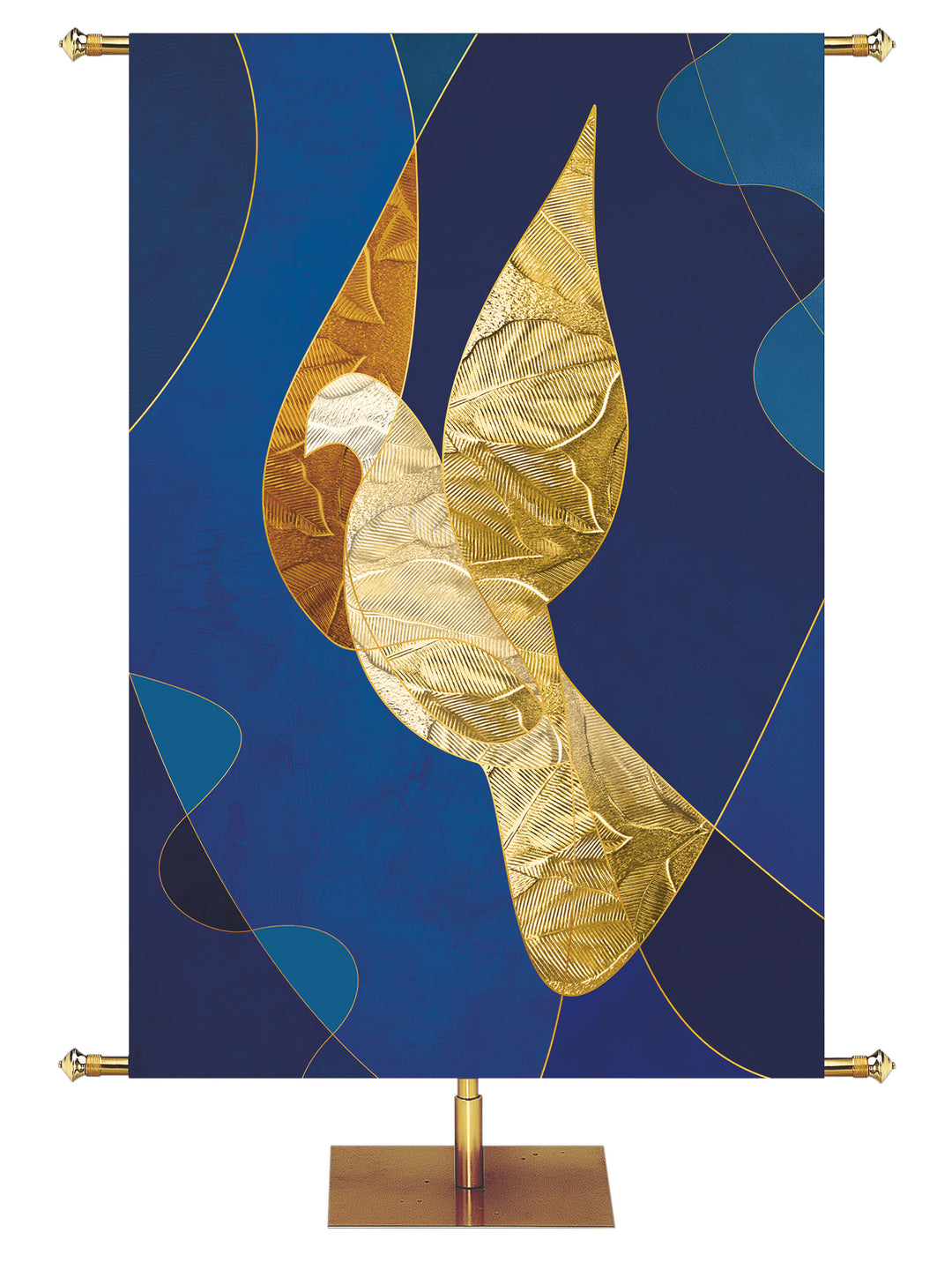 Symbols of Worship Custom Banner Dove in Blue, Green, Purple and Red