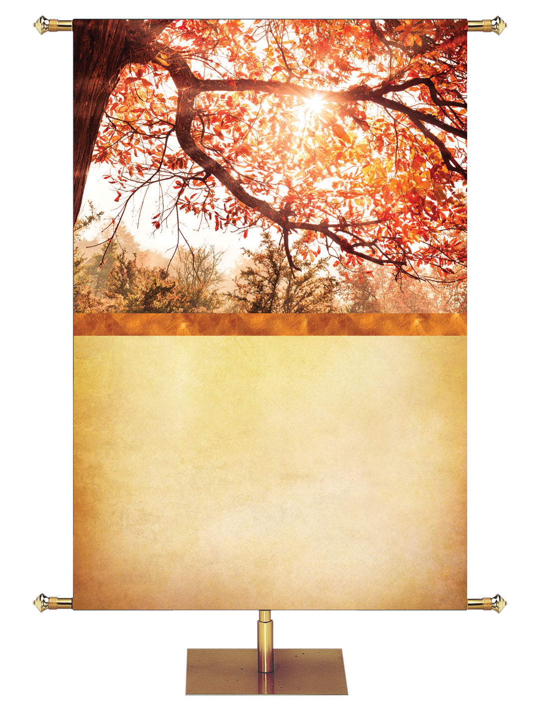 Custom Banner Thanksgiving Foil Give Thanks - Custom Fall Banners - PraiseBanners