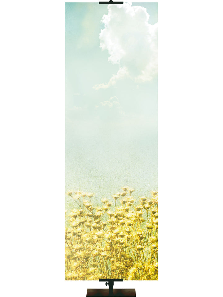 Custom Welcome Banner Yellow Flowers - Custom Welcome Banners - PraiseBanners