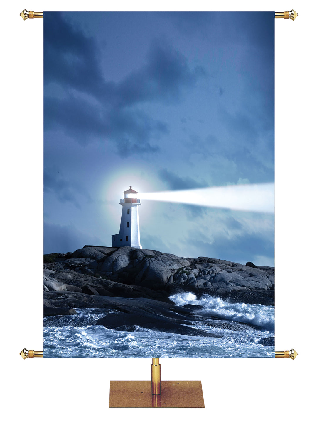 Custom Lighthouse Banner Words of Hope - Custom Year Round Banners - PraiseBanners