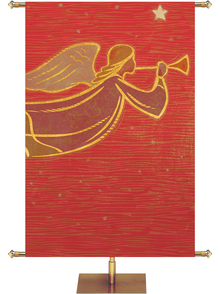 Custom Banner Glory to God Design Angel Left