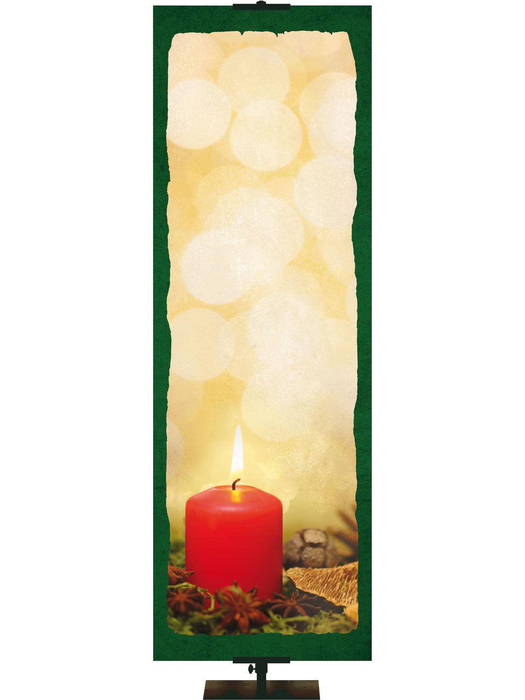 Custom Christmas Red Candle Banner - Custom Christmas Banners - PraiseBanners