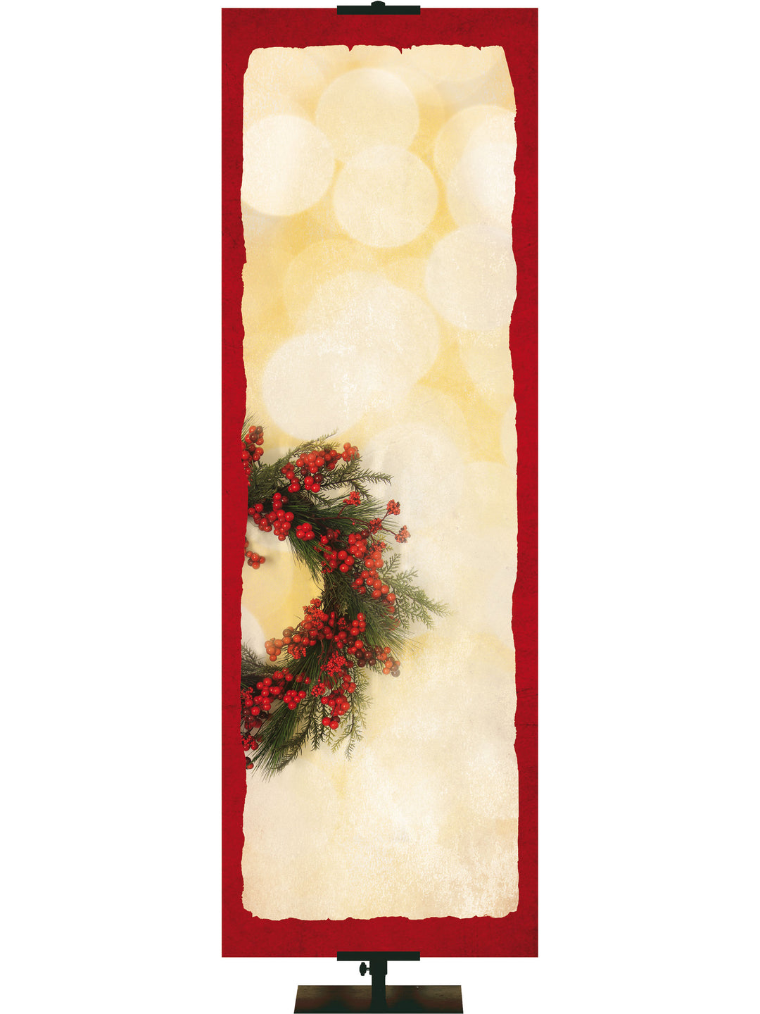 Custom Christmas Wreath Banner - Custom Christmas Banners - PraiseBanners