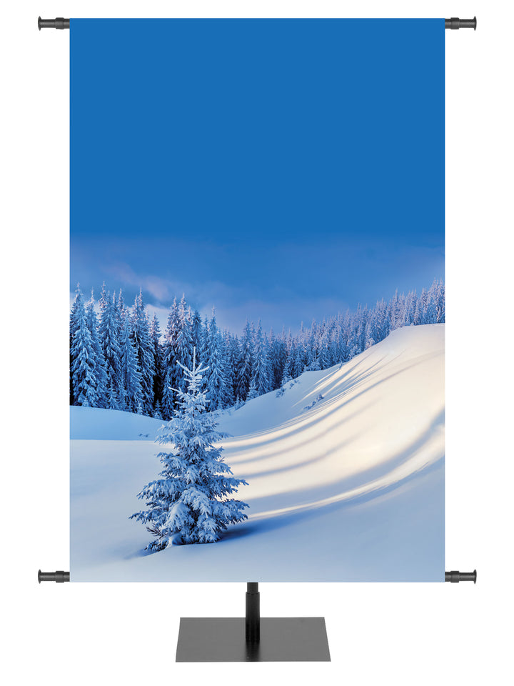 Custom Portraits of Sacred Winter II - Custom Christmas Banners - PraiseBanners