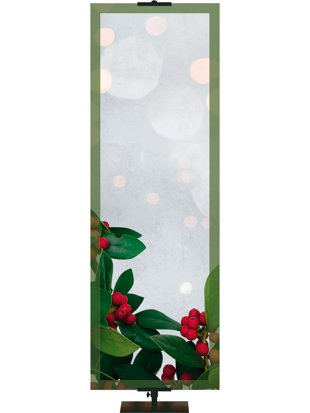 O Tannenbaum Custom Christmas Holly Border Left