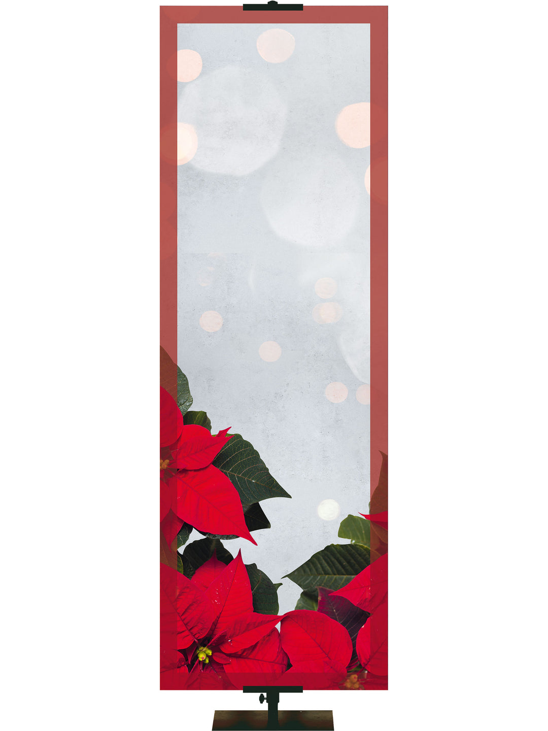 O Tannenbaum Custom Christmas Poinsettia Border Left