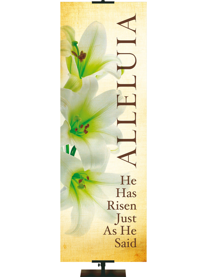 Easter Linen Alleluia - Easter Banners - PraiseBanners