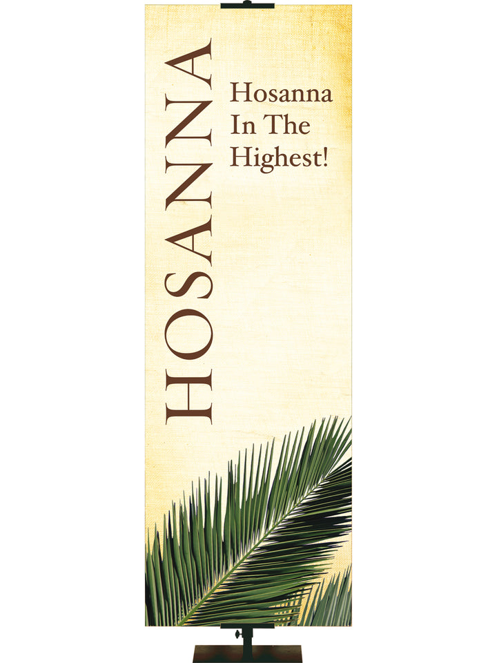 Easter Linen Hosanna in the Highest - Easter Banners - PraiseBanners