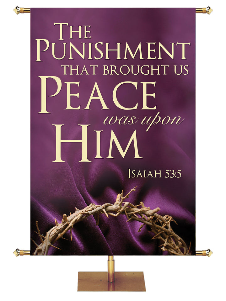 Contemporary Easter Peace Was Upon Him - Easter Banners - PraiseBanners