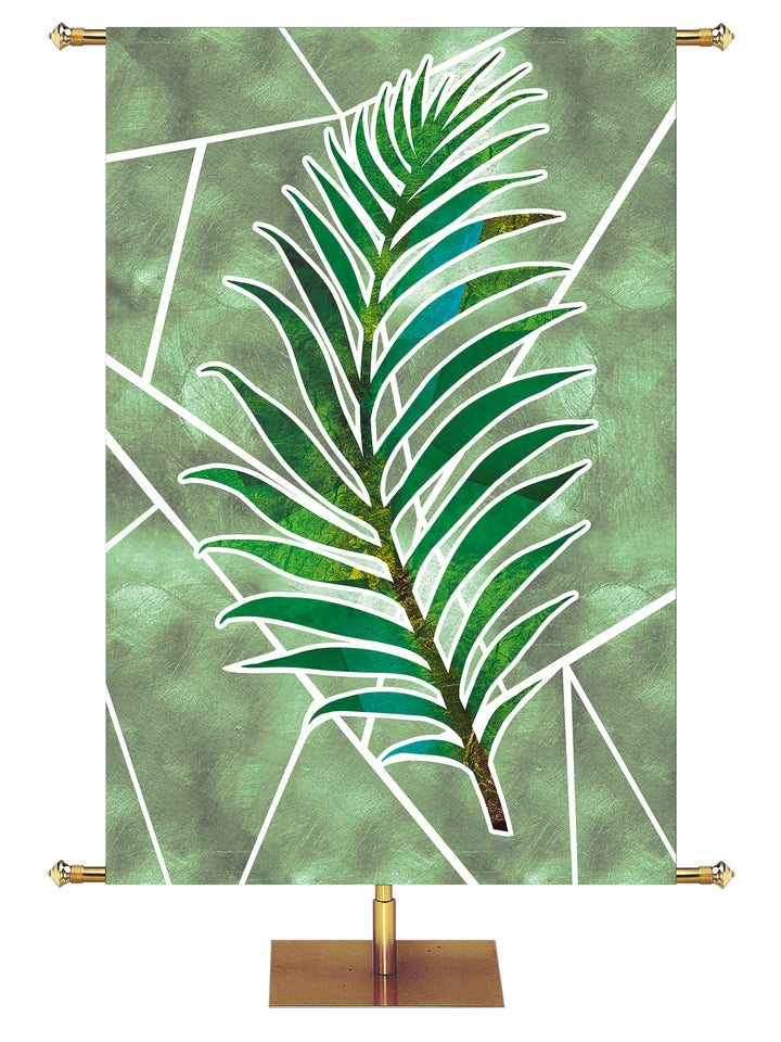 Eternal Emblems of Easter Palm Left Symbol - Easter Banners - PraiseBanners