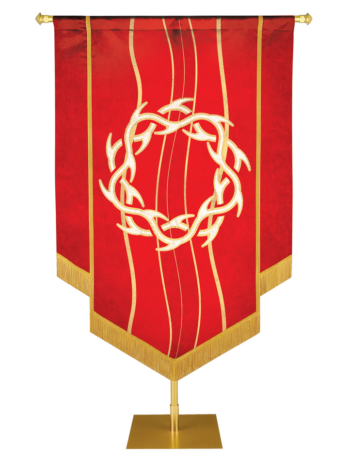 Experiencing God Crown of Thorns Embellished Banner - Handcrafted Banners - PraiseBanners