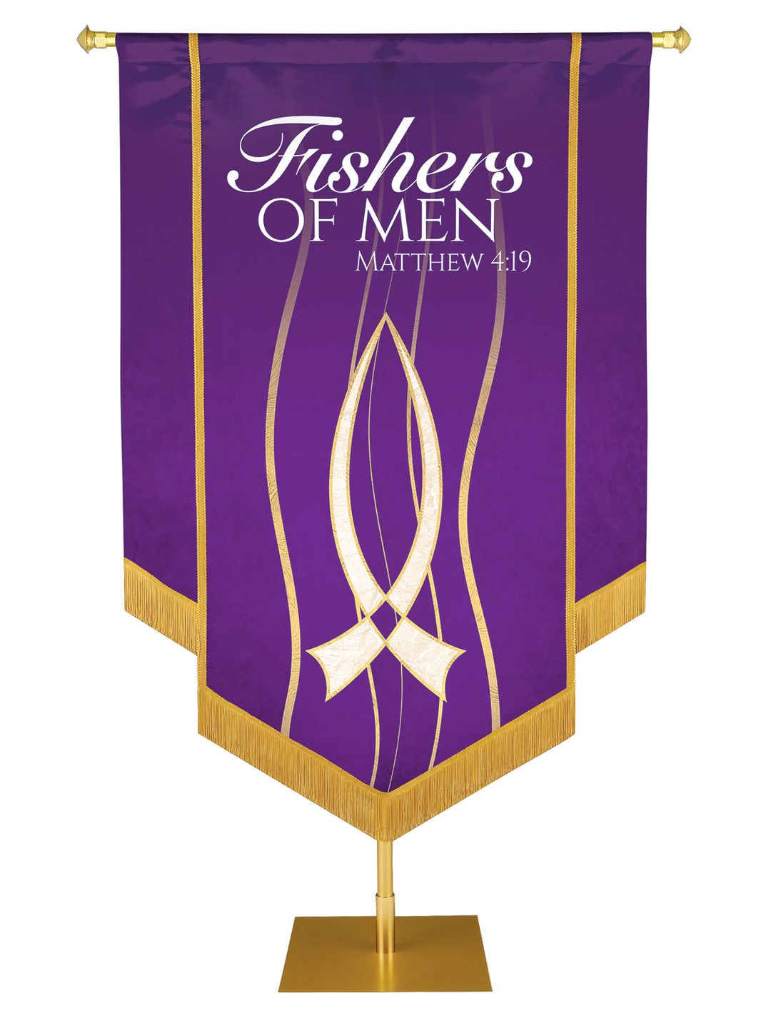 Experiencing God Fish, Fishers of Men Embellished Banner - Handcrafted Banners - PraiseBanners