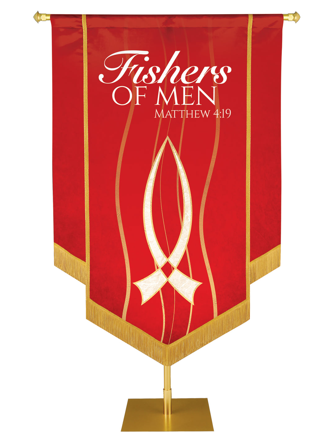 Experiencing God Fish, Fishers of Men Embellished Banner - Handcrafted Banners - PraiseBanners