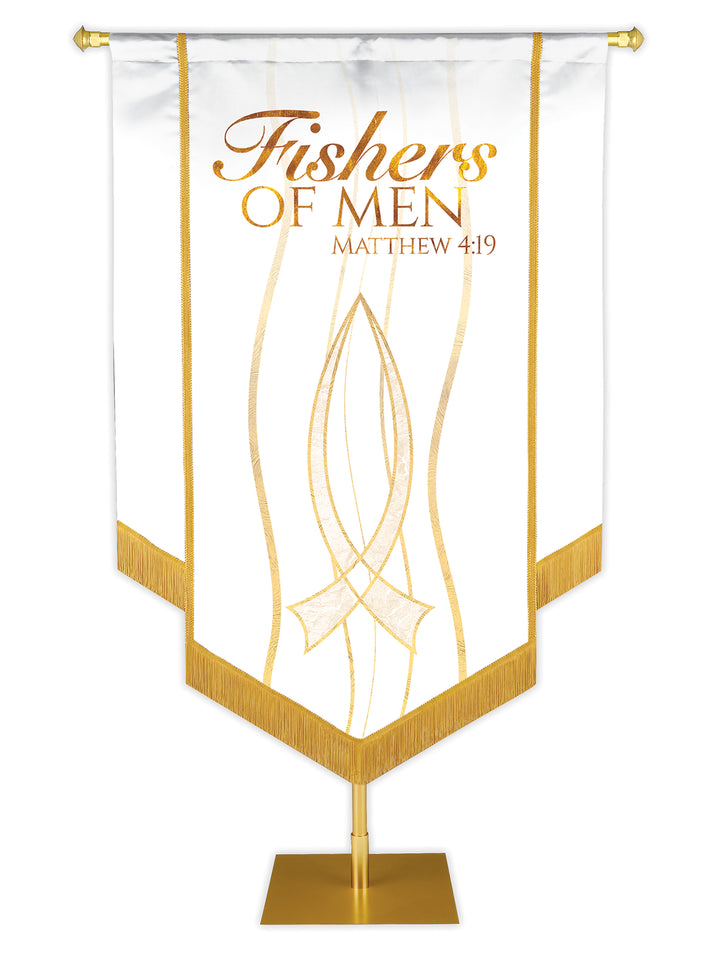 Experiencing God Fish, Fishers of Men Embellished Banner - Handcrafted Banners - PraiseBanners