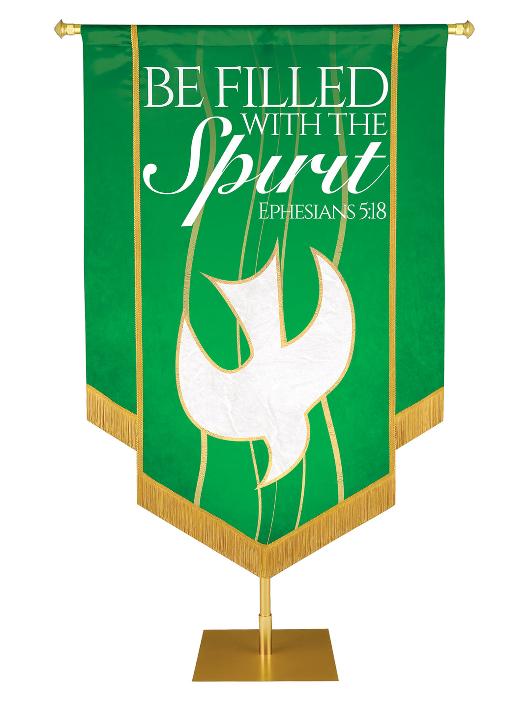 Experiencing God Dove, Filled With The Spirit Embellished Banner - Handcrafted Banners - PraiseBanners