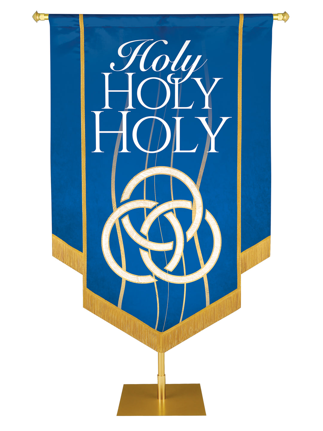 Experiencing God Trinity, Holy Holy Holy Embellished Banner - Handcrafted Banners - PraiseBanners