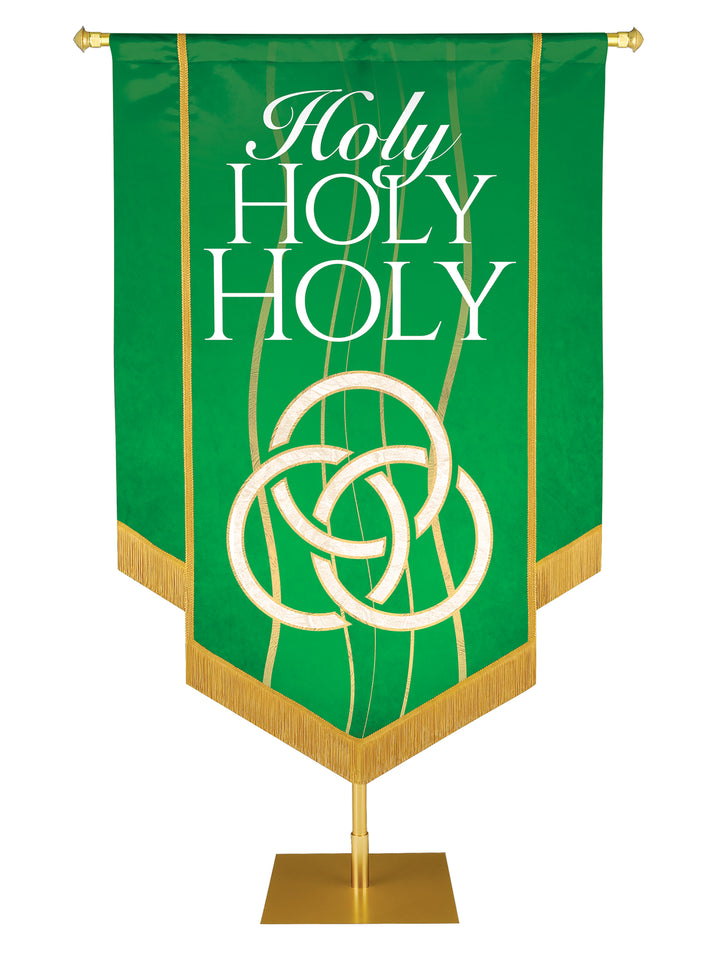 Experiencing God Trinity, Holy Holy Holy Embellished Banner - Handcrafted Banners - PraiseBanners