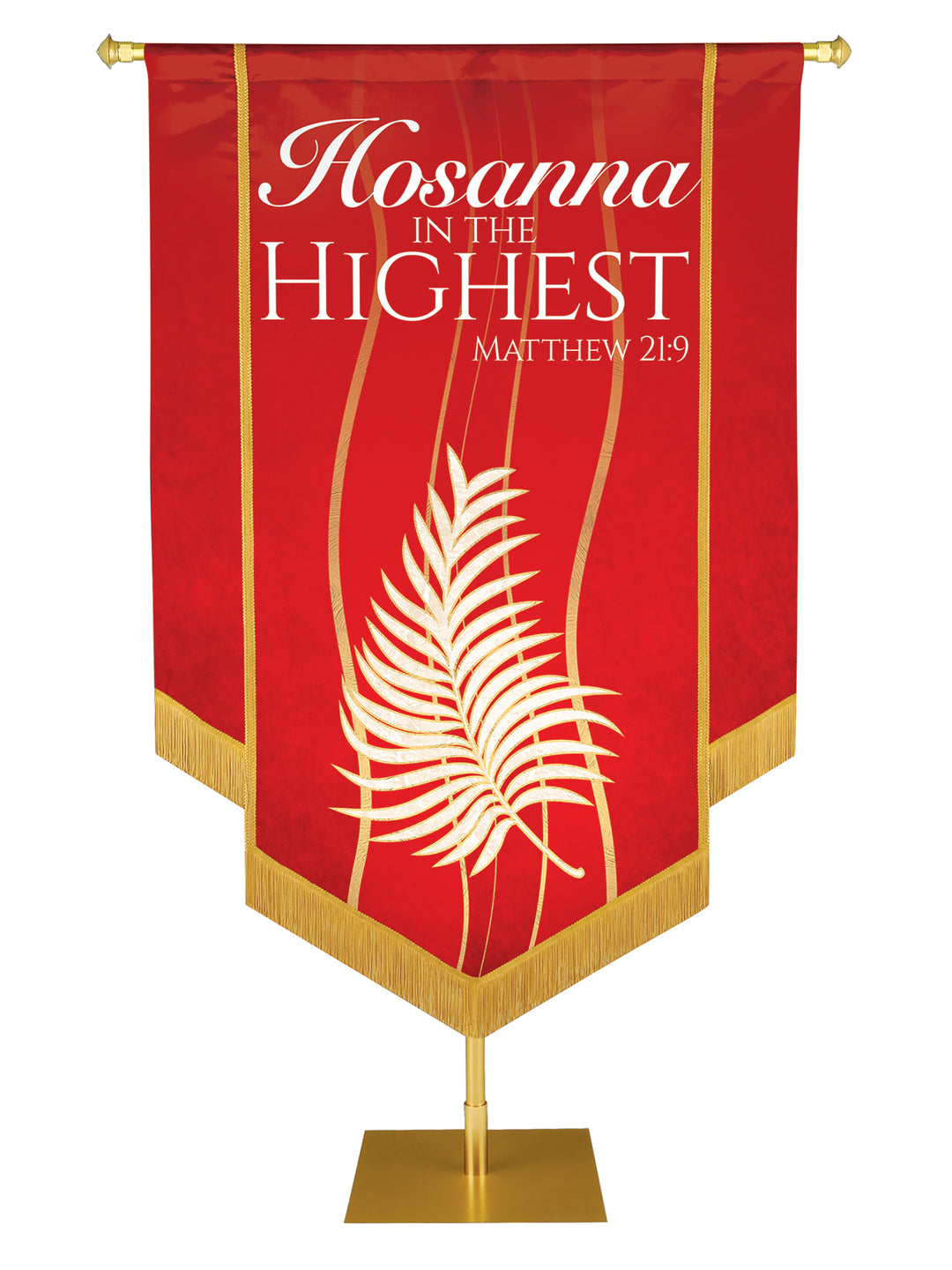 Experiencing God Palm, Hosanna In The Highest Embellished Banner - Handcrafted Banners - PraiseBanners