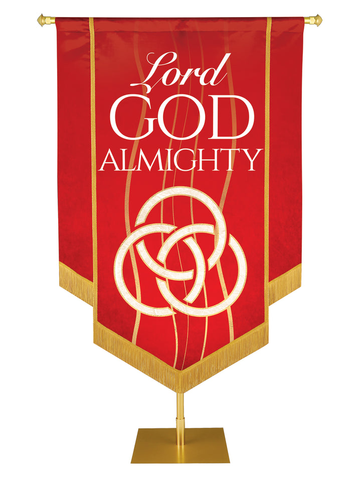 Experiencing God Trinity, Lord God Almighty Embellished Banner - Handcrafted Banners - PraiseBanners