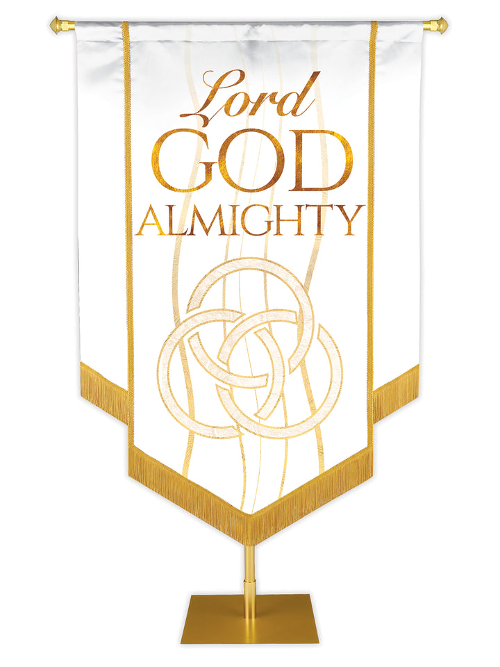 Experiencing God Trinity, Lord God Almighty Embellished Banner - Handcrafted Banners - PraiseBanners